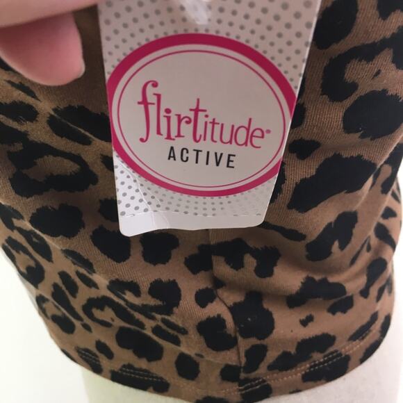 Flirtitude Active Crop Top Chocolate Leopard M - Picture 13 of 14